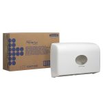 Aquarius Twin Mini Jumbo Tissue Dispenser White