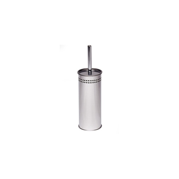 Brushed Stainless Steel Toilet Brush & Holder-product-013053 Brushed Stainless Steel Toilet Brush & Holder - Image 1