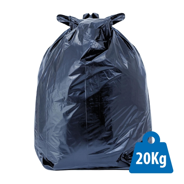 CleanWorks Extra Heavy Duty Compactor Sacks Black 19x34x46 (Case 100) 600Wx600H-070056 CleanWorks Extra Heavy Duty Compactor Sacks Black 20x34x46" (Case 100) - Image 1