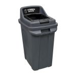 CleanWorks General Waste Bin Black 70 Litre