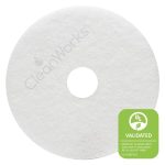 CleanWorks ProEco Polishing Floor Pad White 20" (Case 5)