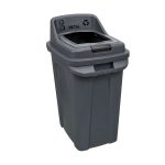 CleanWorks Recycling Metal Waste Bin Grey 70 Litre