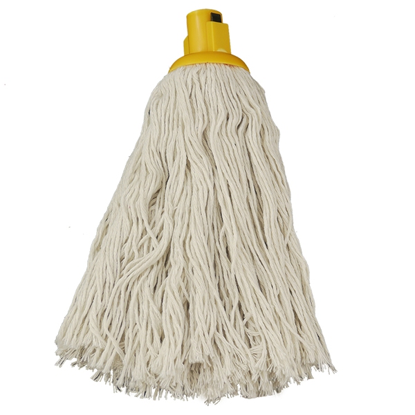 CleanWorks Twine Socket Mop Yellow No 12 (Pack 10)-product-021153 CleanWorks Twine Socket Mop Yellow No 12 (Pack 10) - Image 1