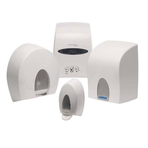 Dual Folded Hand Towel Dispenser White 600Wx600H-069050 Dual Folded Hand Towel Dispenser White - Image 1
