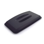 Durabin Rectangular Eco Lid Black 60 Litre