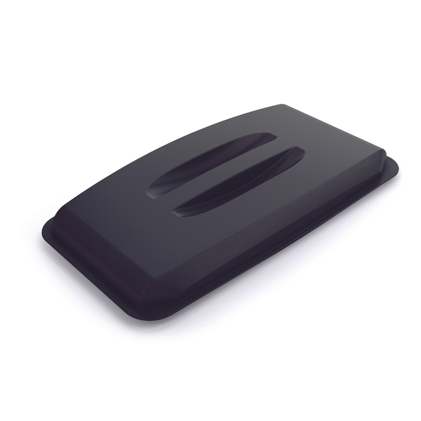 Durabin Rectangular Eco Lid Black 60 Litre 600Wx600H-017577 Durabin Rectangular Eco Lid Black 60 Litre - Image 1