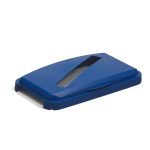 Durabin Rectangular Hinged Lid With Slot Blue 60 Litre