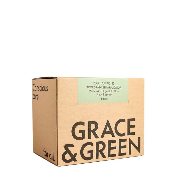 Grace & Green Bulk Regular Applicator Tampon (Pack 200) 600Wx600H-269791 Grace & Green Bulk Regular Applicator Tampon (Pack 200) - Image 1