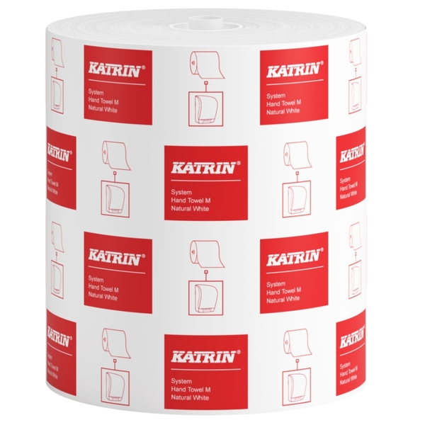Katrin System Paper Towel Roll Medium 1-Ply White (Case 6) -product-066973 Katrin System Paper Towel Roll Medium 1-Ply White (Case 6) - Image 1