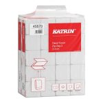 Katrin V-Fold Paper Towels Zig Zag 2-Ply Handy Pack 200 Sheet (Case 4000)