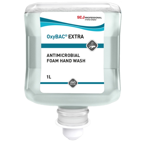 OxyBAC Extra FOAM Antimicrobial Hand Wash 1 Litre-product-060697 OxyBAC Extra FOAM Antimicrobial Hand Wash 1 Litre - Image 1