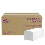 PRISTINE 2 Ply V-Fold Hand Towel White (Case 3,920)