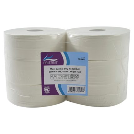 PRISTINE Maxi Jumbo 2Ply Toilet Roll 60MM Care 400M
