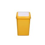Plastic Swing Top Hygiene Bin Yellow 50 Litre
