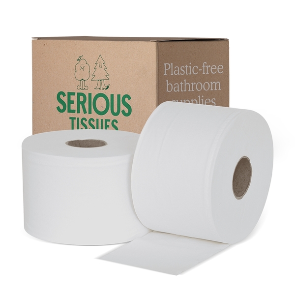SeriousTissues 100% Recycled Twin Toilet Roll 2Ply 120M (Case 24 ) 600Wx600H-269802 SeriousTissues 100% Recycled Twin Toilet Roll 2Ply 120M (Case 24 ) - Image 1