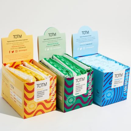 TOTM Mixed Case Regular/Super Applicator Tampon and Pads (Case 120)