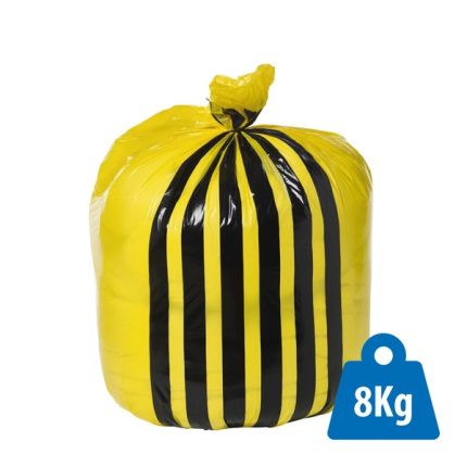 Tiger Sack Medium Duty Yellow 18x29x38 8KG Roll 50 (Case 4)