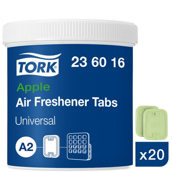 Tork Apple Air Freshener Tabs Green 20 Tags - Image 1