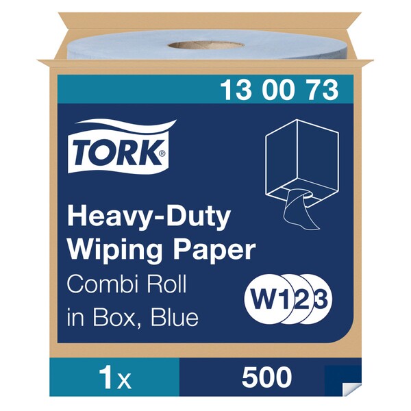 Tork Heavy Duty Wiping Paper Blue 170M-product-067062 Tork Heavy Duty Wiping Paper Blue 170M - Image 1