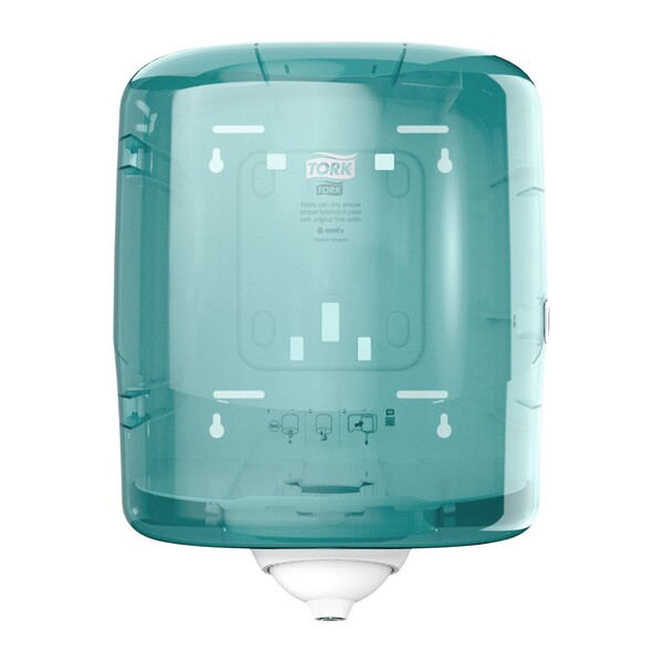 Tork Reflex Centrefeed Dispenser White and Turquoise-product-069149 Tork Reflex Centrefeed Dispenser White and Turquoise - Image 1