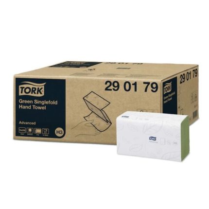 Tork Singlefold 2ply Hand Towel Green (Case 3750)