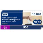 Tork Xpressnap Extra Soft Dispenser Napkin 2Ply 4 Fold White