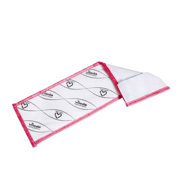 Vileda Professional r-MicroOne Premium 88% Recycled Disposable Microfibre Pocket Mop Red 40CM (Case 6)600Wx600H-023085 Vileda Professional r-MicroOne Premium 88% Recycled Disposable Microfibre Pocket Mop Red 40CM (Case 6) - Image 1