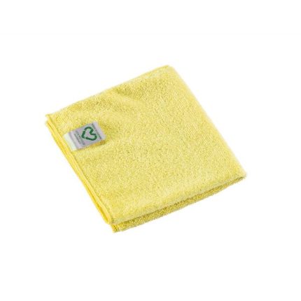 Vileda Professional r-MicroTuff Swift 100% Recycled Microfibre Cloth Yellow 38x35CM (Pack 5)
