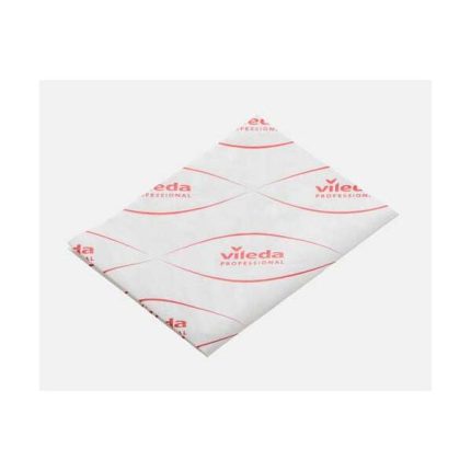 Vileda Professional r-MicronSolo 35% Recycled Disposable Microfibre Cloth Red (Pack 100)