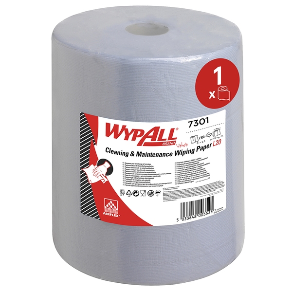 Wypall L20 Extra+ Wiper Blue 500 Sheet 38x33CM600Wx600H-066053 Wypall L20 Extra+ Wiper Blue 500 Sheet 38x33CM - Image 1
