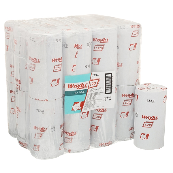 Wypall L20 Wiper Small Roll 2Ply Blue 140 Sheet (Case 24) 600Wx600H-066051 Wypall L20 Wiper Small Roll 2Ply Blue 140 Sheet (Case 24) - Image 1