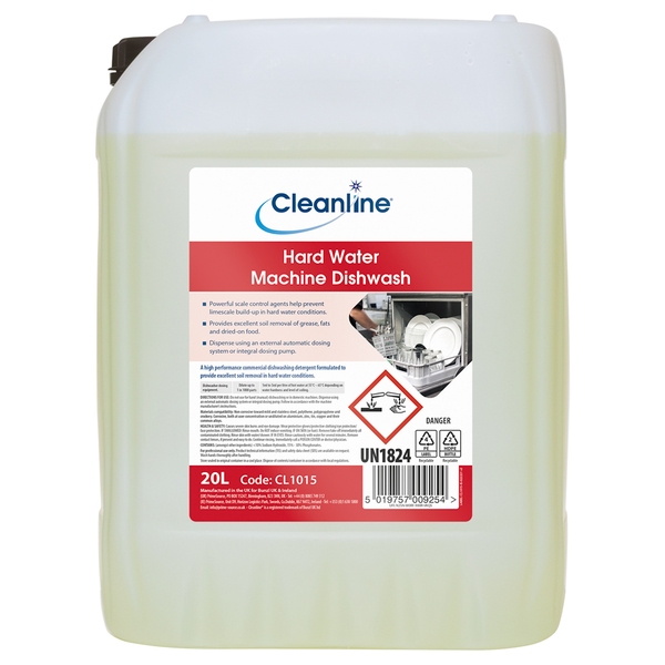 Cleanline Hard Water Machine Dishwash 20 Litre-product-036999 Cleanline Hard Water Machine Dishwash 20 Litre - Image 1