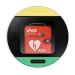DefibSafe 3 Outdoor Defibrillator Cabinet | Green and Yellow | Complete with Backboard