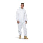 KeepCLEAN Disposable Hooded Coverall White Large