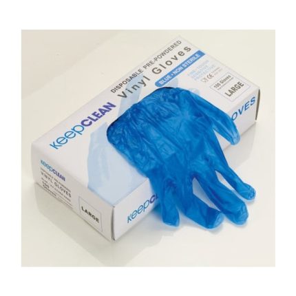 KeepCLEAN Vinyl Powdered Glove Blue Small