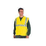 KeepSAFE High Visibility Sleeveless Single Band And Brace Waistcoat Yellow Medium