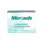 Microsafe Sterile Saline Cleansing Wipes | 100 Wipes - Image 3
