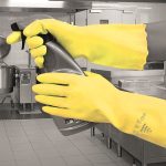 Pura Mediumweight PVC Glove EN374 Yellow Medium