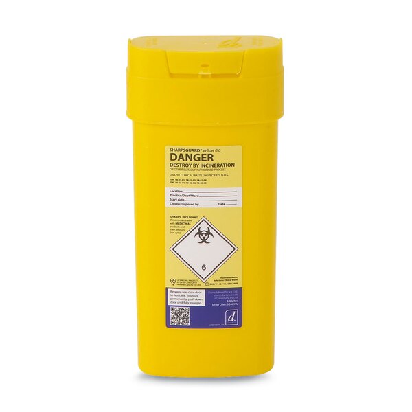 Sharpguard Container Yellow 0.7 LItre-product-102883 Sharpguard Container Yellow 0.7 LItre - Image 1